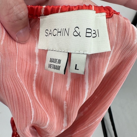 Sachin & Babi Harlow Off-Shoulder Top Orange NWOT - Picture 8 of 10